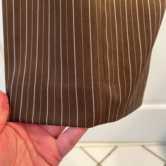 Caslon Brown Pinstripe Pant Suit – Jacket 14 / Pants 16 - Picture 9 of 16